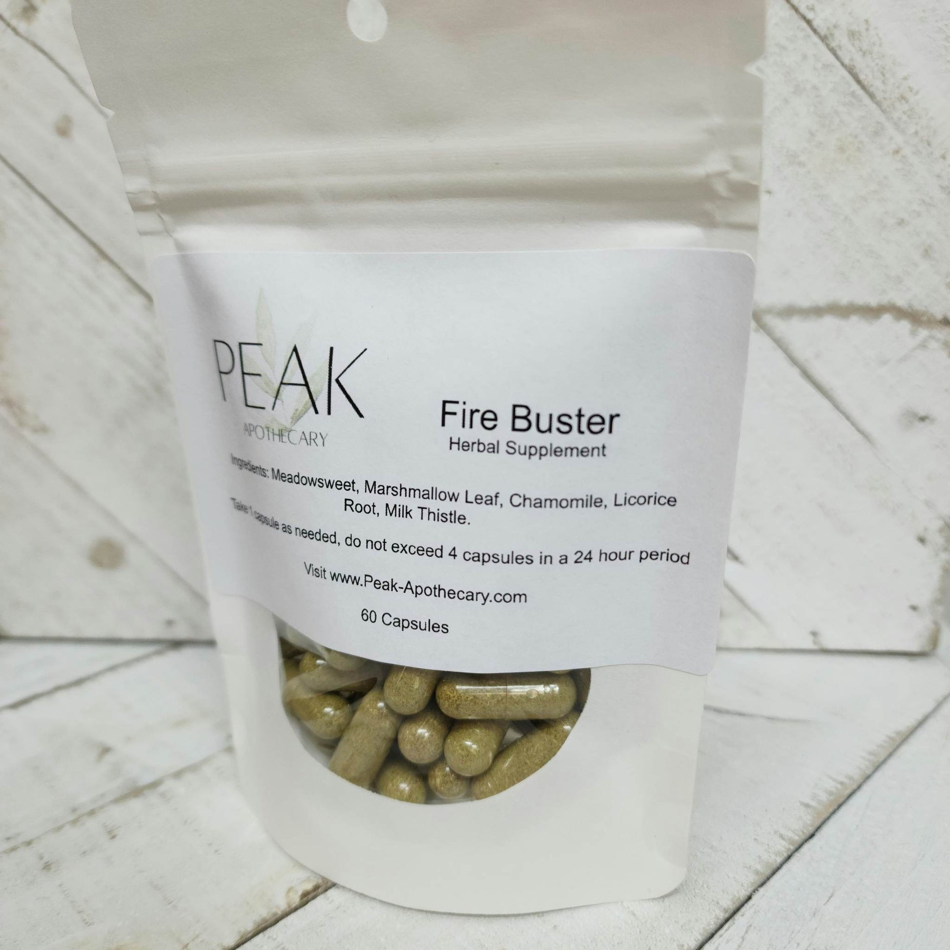 Fire Buster Capsules in a bag.